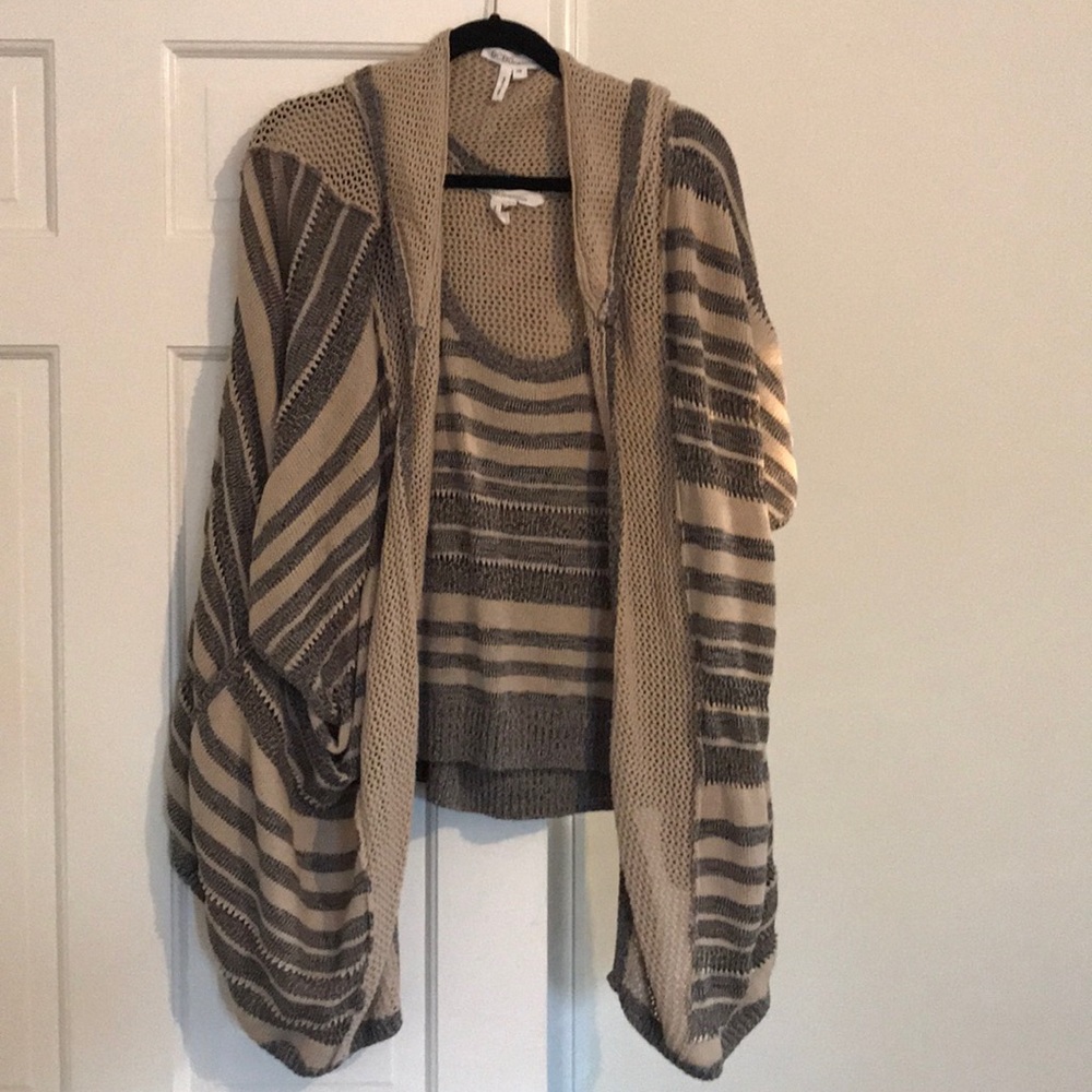 BCBG knitted cardigan + tank
